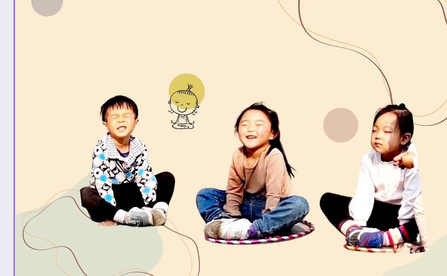 kids doing meditation